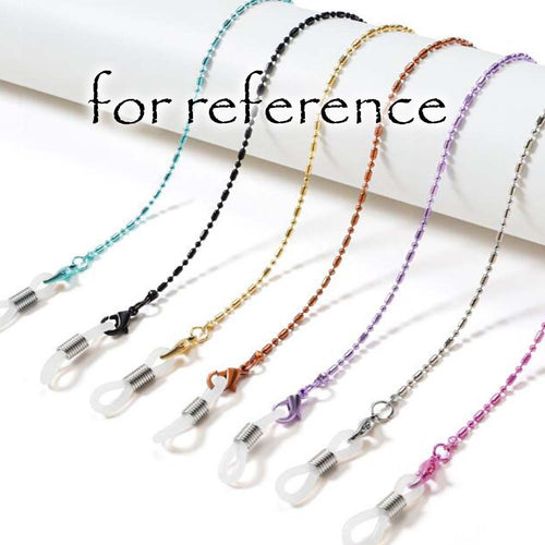 2 Stück Vintage Zufällige Farbe Metall Brillenkette Mehrzweck Lesebrille Kette Halskette Band Sonnenbrille Nackenband Lanyard