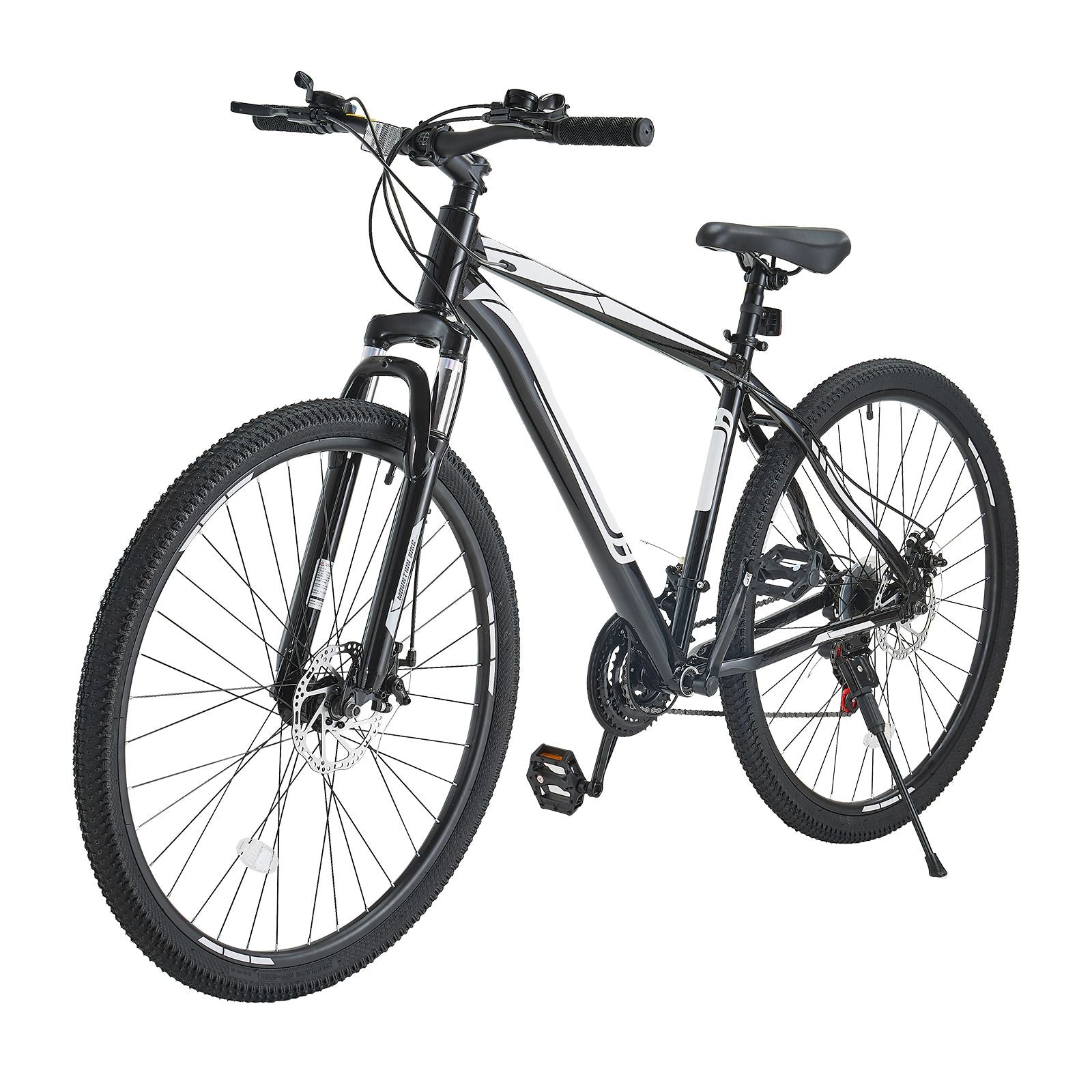VTT 29 pouces avec suspension avant, 21 vitesses SHIMANO, selle confort, freins à double disque, cadre en alliage d'aluminium, vélo de sport pour adultes, sentier, neige