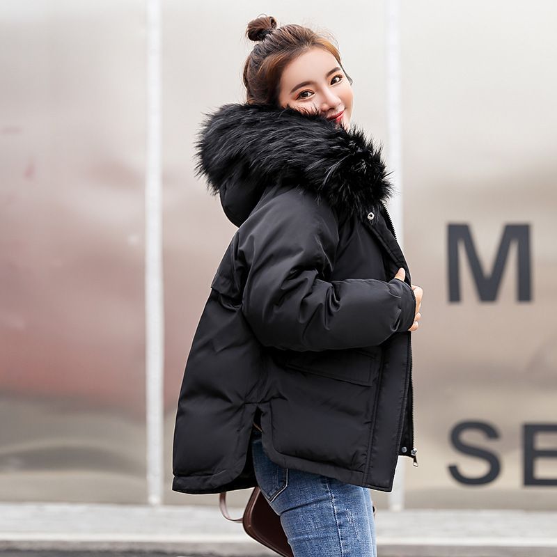 Neu eingetroffene Daunenjacke Winterjacke Damen Einzel Full Slim Haar Wattierte Kleidung Große Jacke Mantel