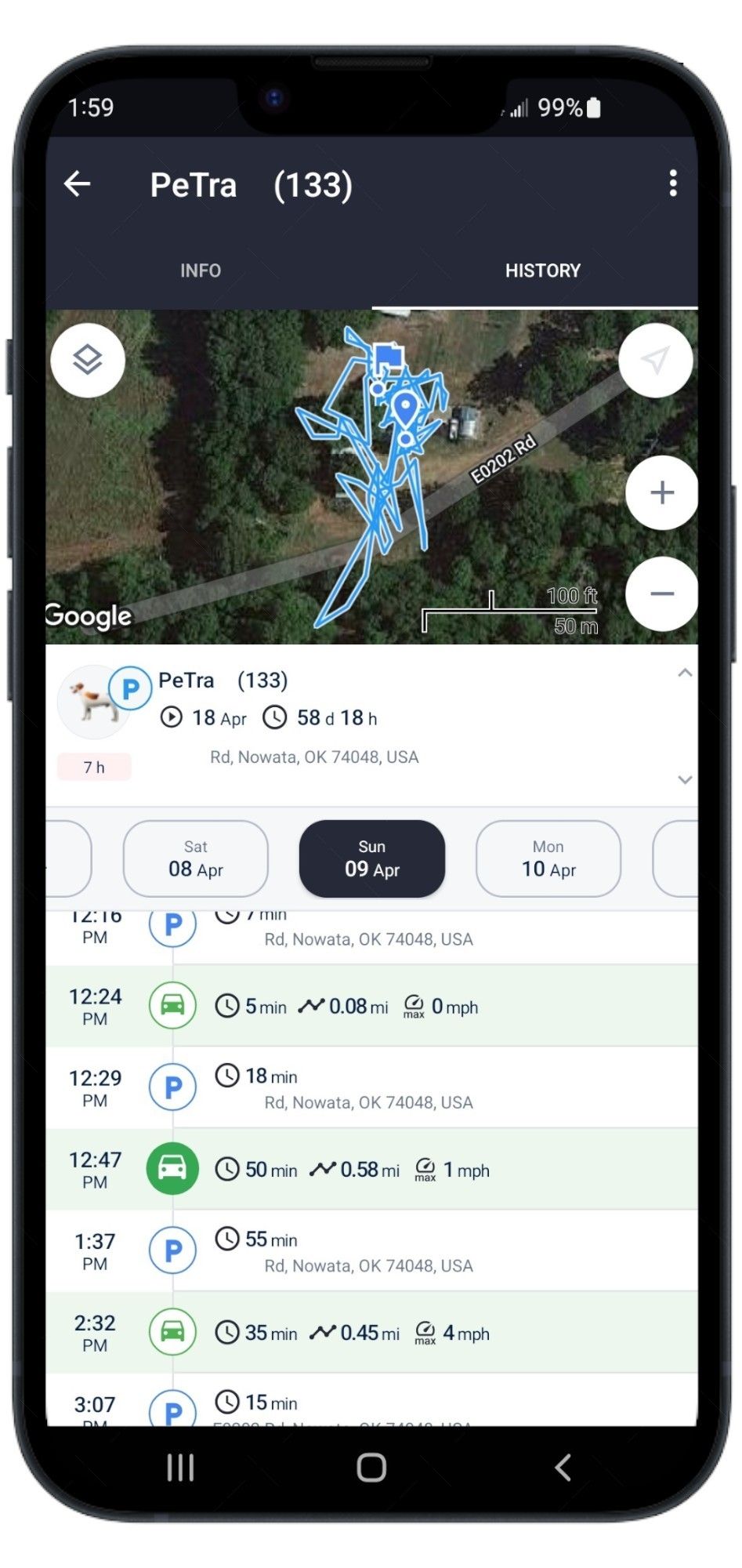 Haustier schützen mit GPS-Hundehalsband-Tracker + Telefon-App Größe:M