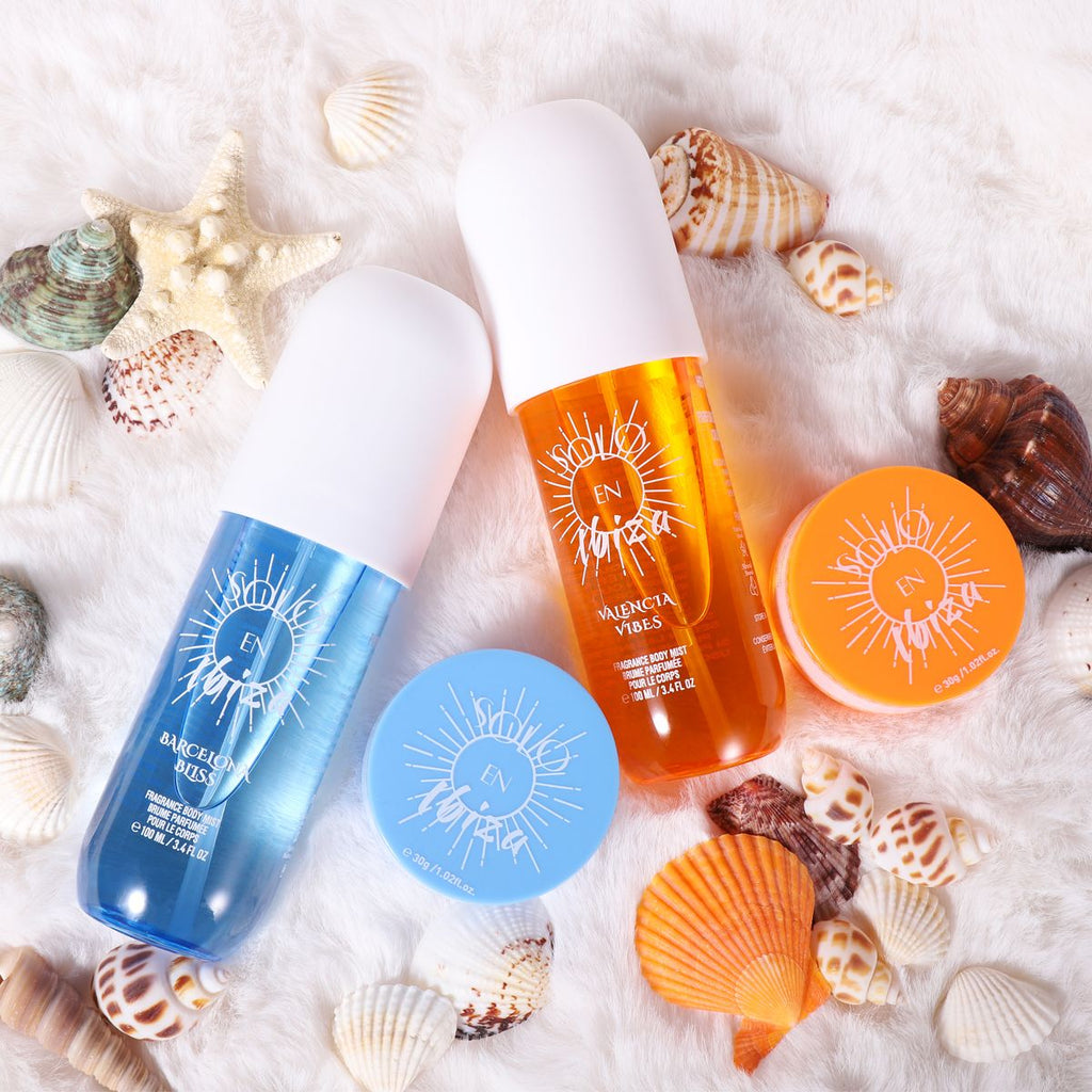 4-teiliges Reise-Set mit duftendem Körper- & Haar-Spray & Creme – 4 langanhaltende Düfte für Männer & Frauen – Perfekt für Dating, Alltag, Partys – Ultimative Geschenkbox