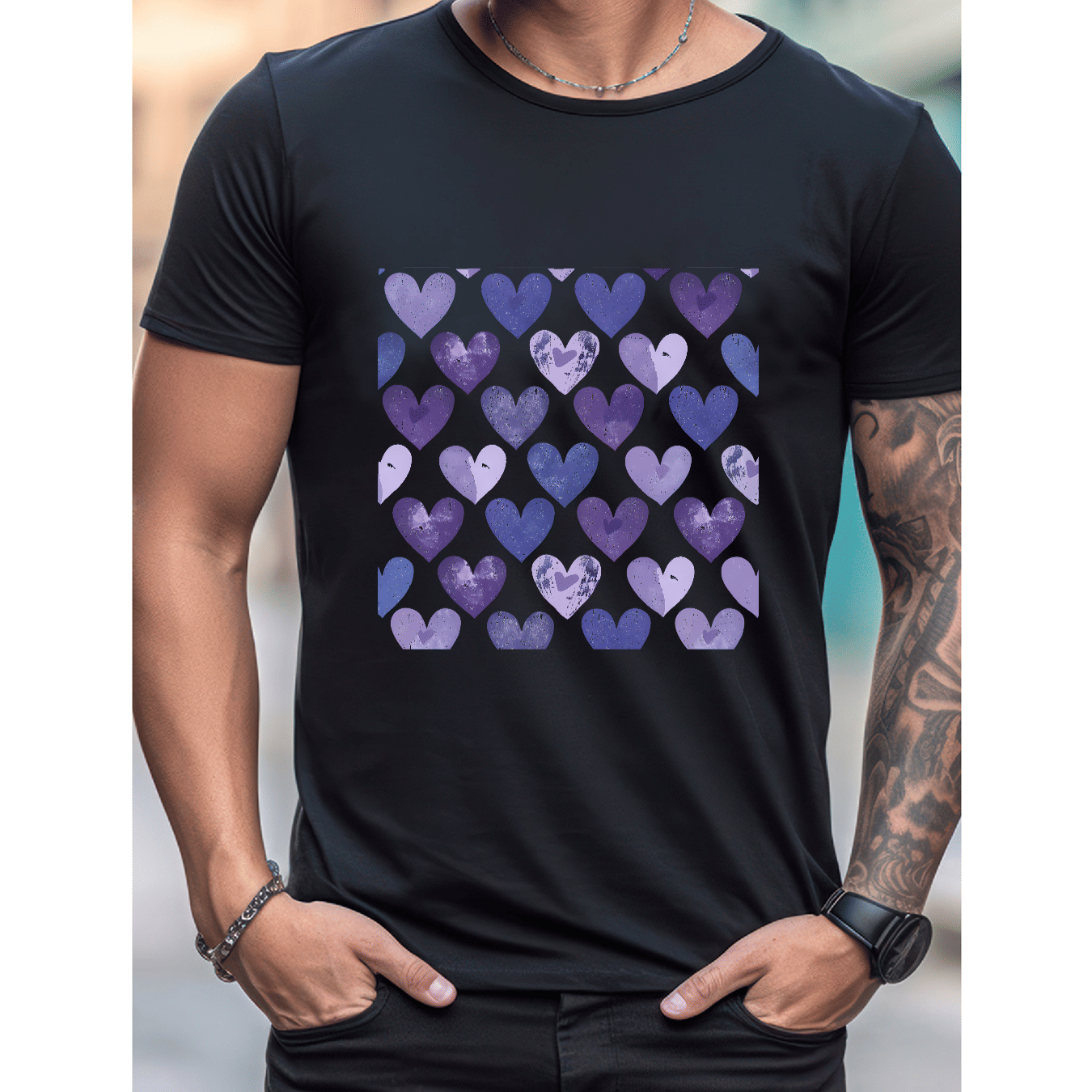 Stilvoll feiern mit diesem 100 % Baumwoll-Herren-T-Shirt zum Valentinstag