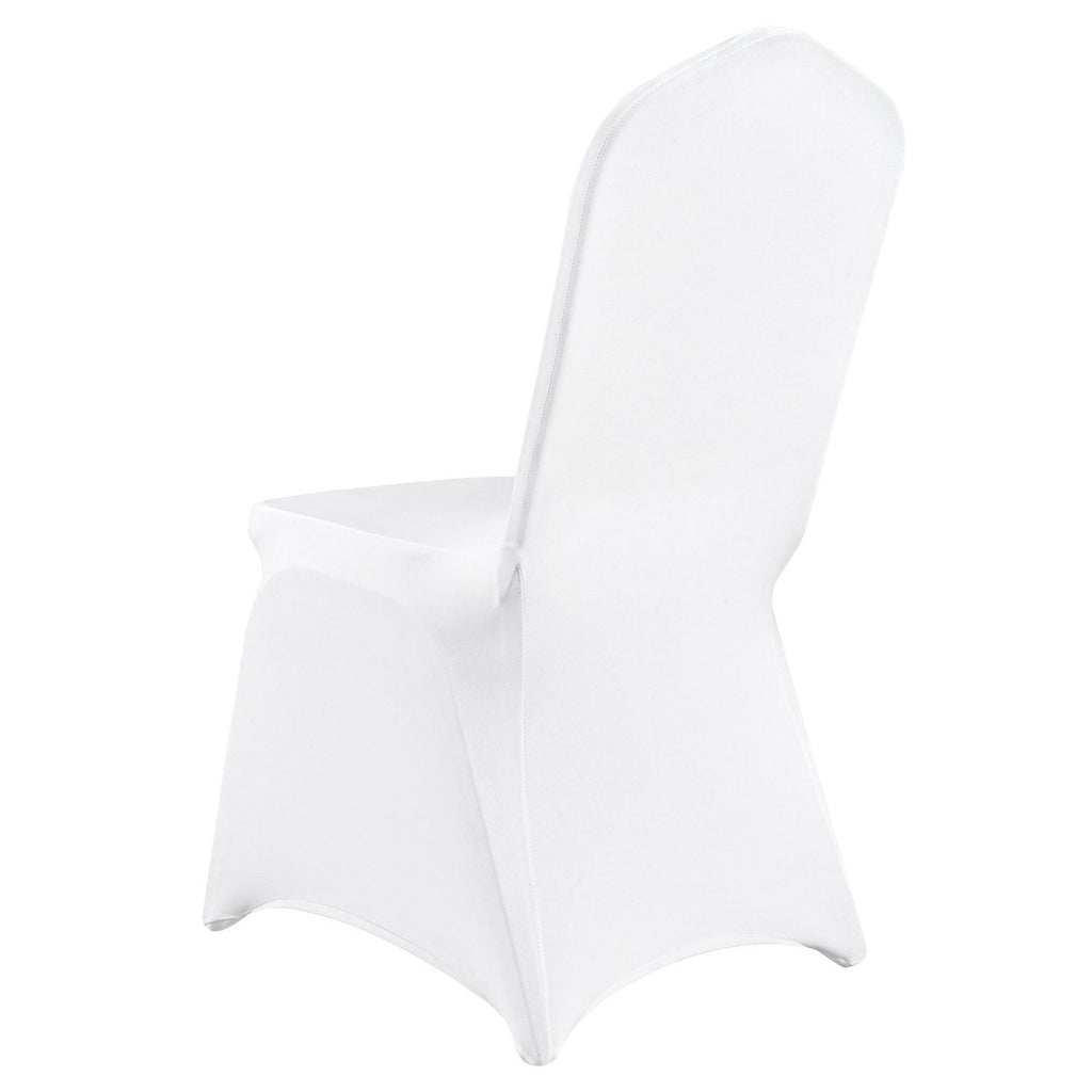 Housses de chaise pliante extensibles en Spandex, universelles et ajustées, amovibles et lavables, pour mariage, vacances, banquet, fête, célébration, salle à manger (50 pièces blanches)