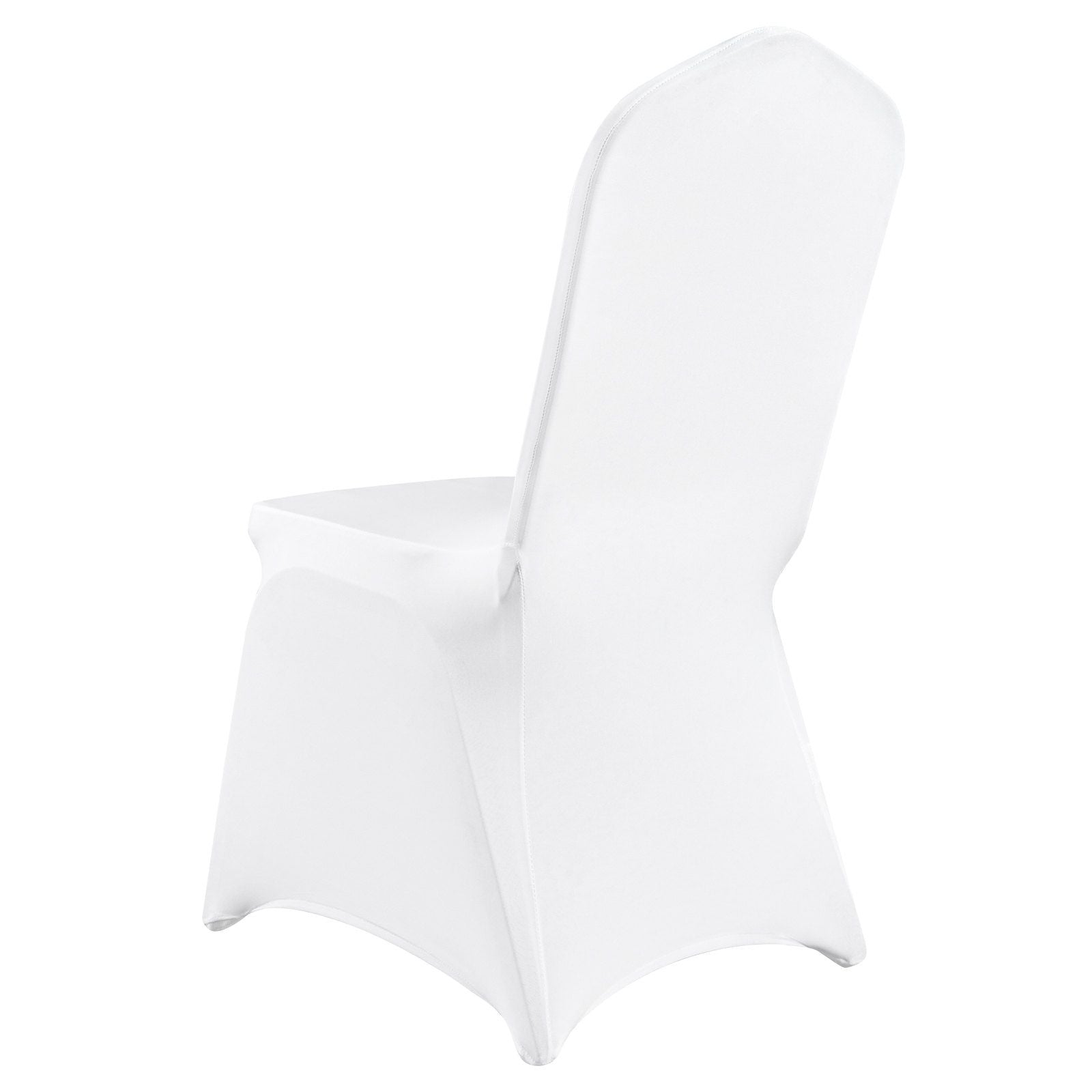 Housses de chaise pliante extensibles en Spandex, universelles et ajustées, amovibles et lavables, pour mariage, vacances, banquet, fête, célébration, salle à manger (50 pièces blanches)