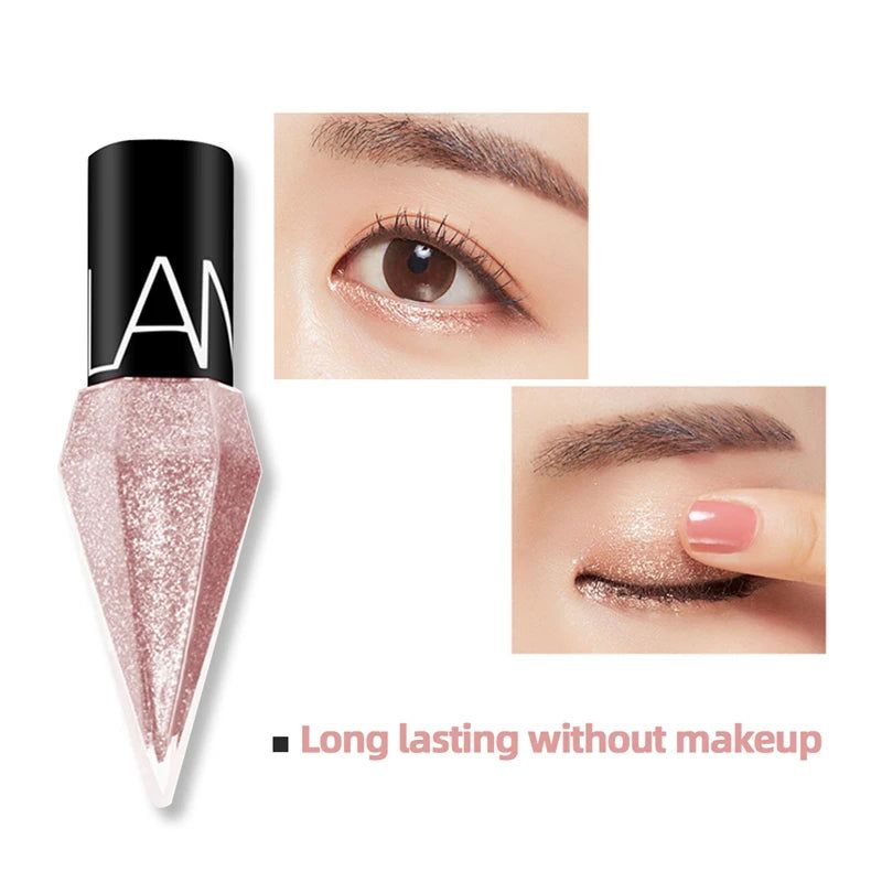 Neuer professioneller schimmernder Eyeliner Kosmetik für Frauen Pigment Silber Roségold flüssiger Glitzer-Eyeliner Günstiges Make-up