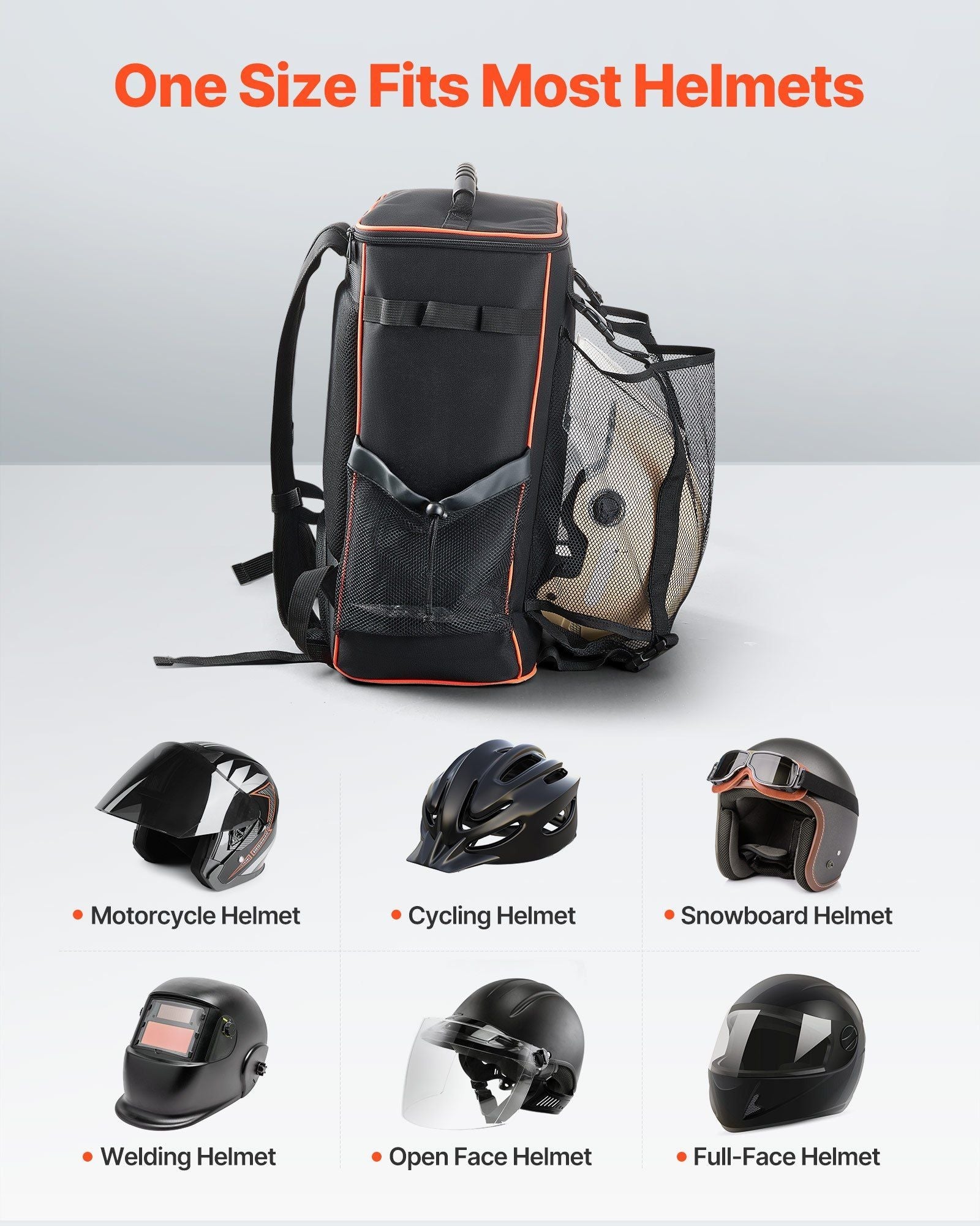 Sac à dos de soudage 35,6 L en polyester 600D pour outils et casque