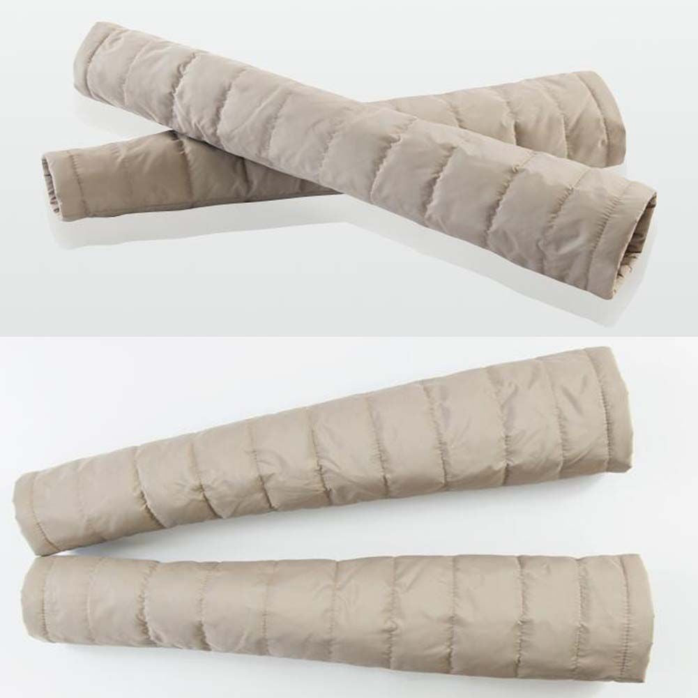 Damen Daunenbekleidung Armstulpen Lange Fingerlose Handschuhe Winter Warme Fausthandschuhe Armwärmer, Khaki