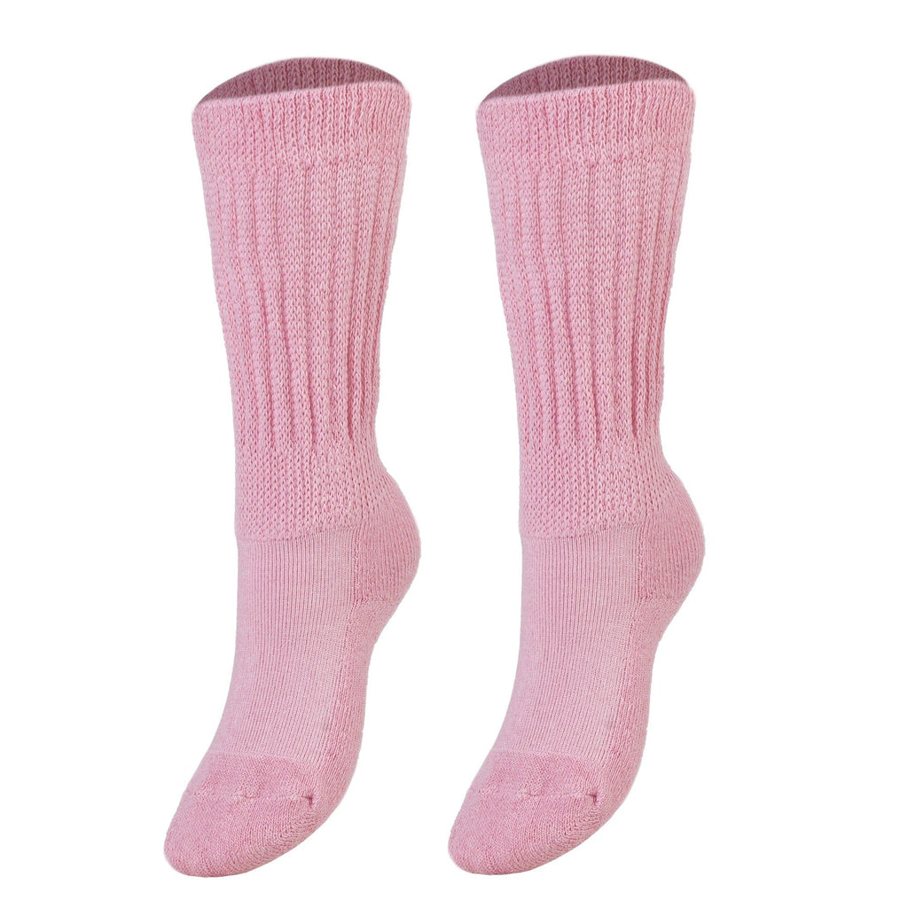 Rosa Kinder-Socken (Slouch Socks), 1 Paar, Baumwolle, kniehoch