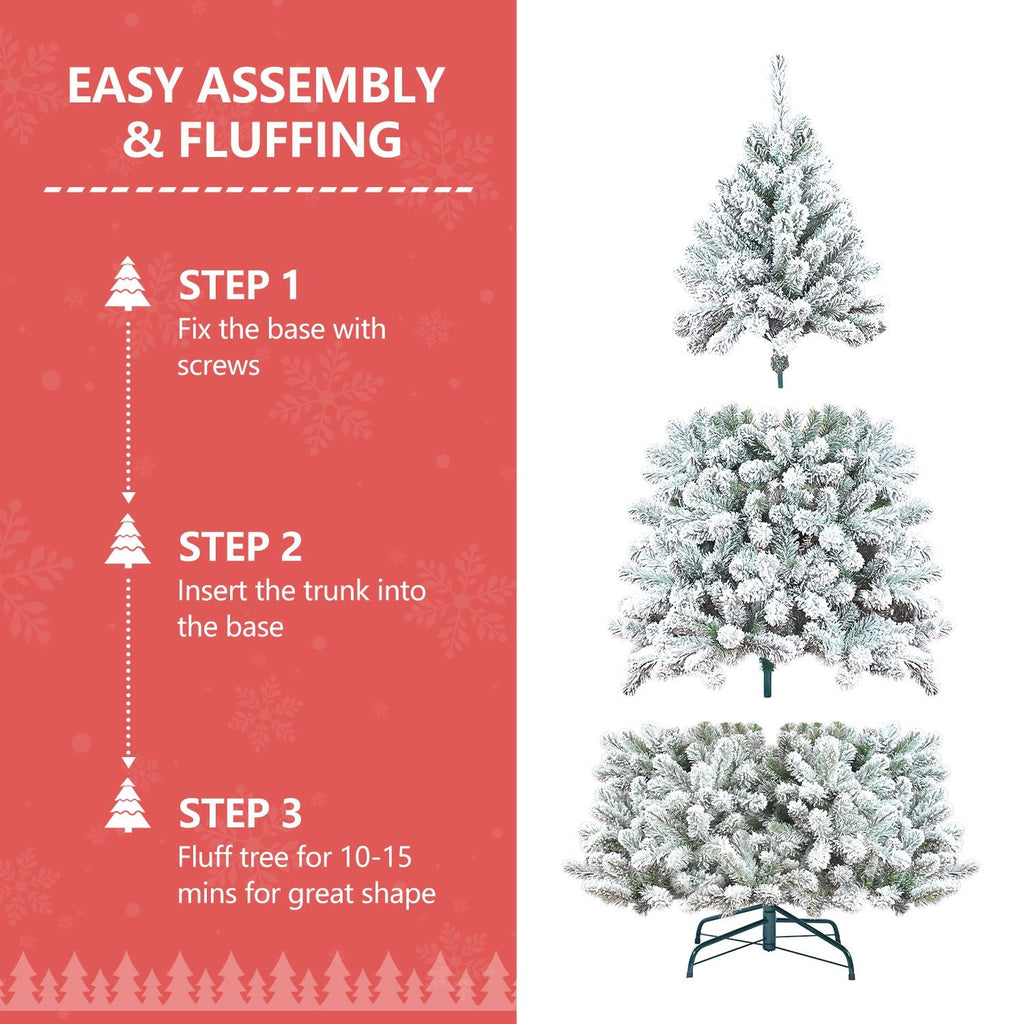 152 cm PVC gemischt beflockter kleiner Weihnachtsbaum Tannenzapfen Klappautomatik Künstlicher Weihnachtsbaum