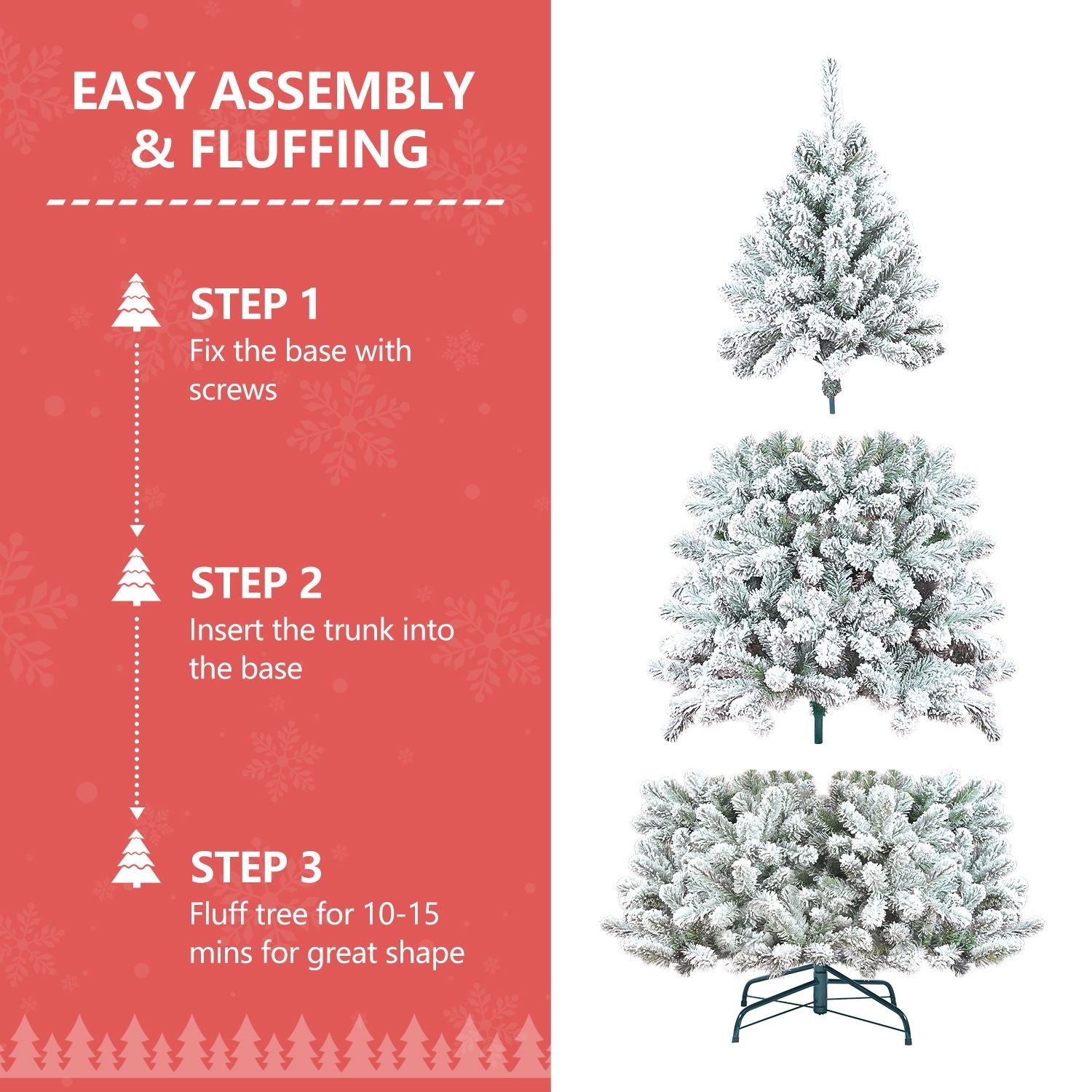 152 cm PVC gemischt beflockter kleiner Weihnachtsbaum Tannenzapfen Klappautomatik Künstlicher Weihnachtsbaum