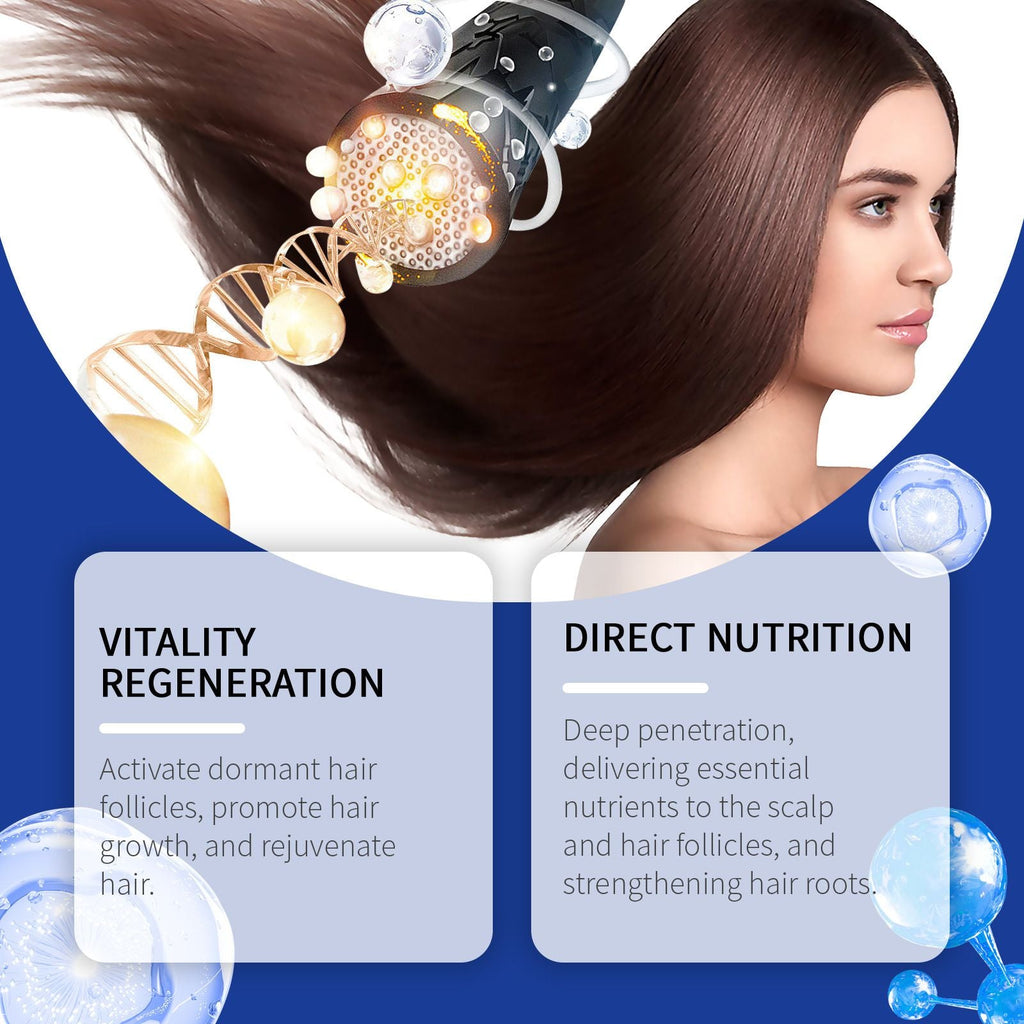 Sérum capillaire liquide au cuivre peptidique - Nourrit les cheveux, les rend lisses et brillants et apporte de l'hydratation Huile essentielle de soin capillaire