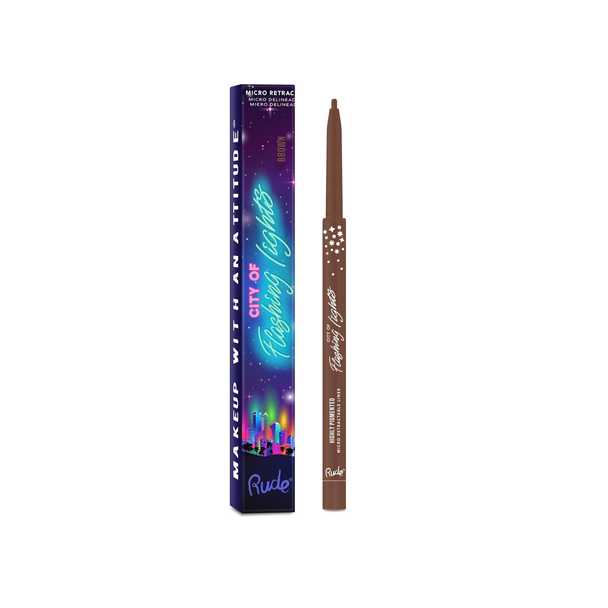 RUDE City of Flashing Lights Micro Eyeliner Rétractable