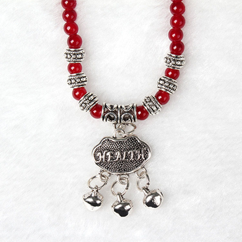 Bracelet perles agate rouge bonne chance