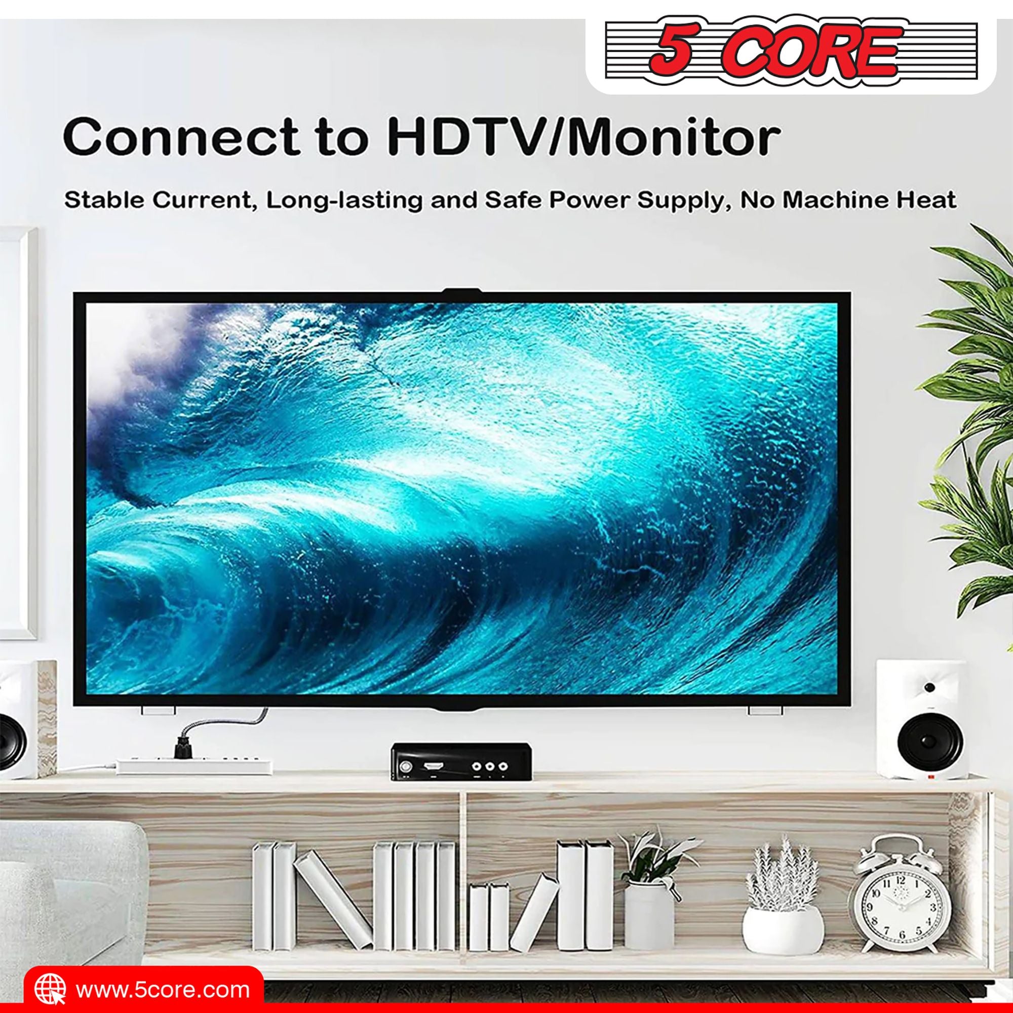 12ft 3-poliges, nicht polarisiertes AC-Netzkabel für HP Dell Samsung Sony Asus Acer Toshiba Laptop-Ladegerät, LED-LCD-Monitor Ersatz-Stromkabel PL 1002