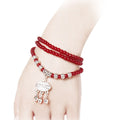 Bracelet perles agate rouge bonne chance