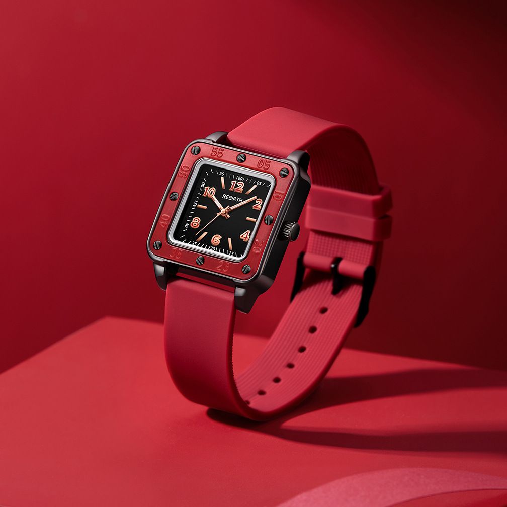 Damenuhr Neue quadratische Armbanduhr Einfache Mode Quarzuhr