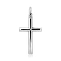 925er Silber polierter Barrenkreuz-Anhänger