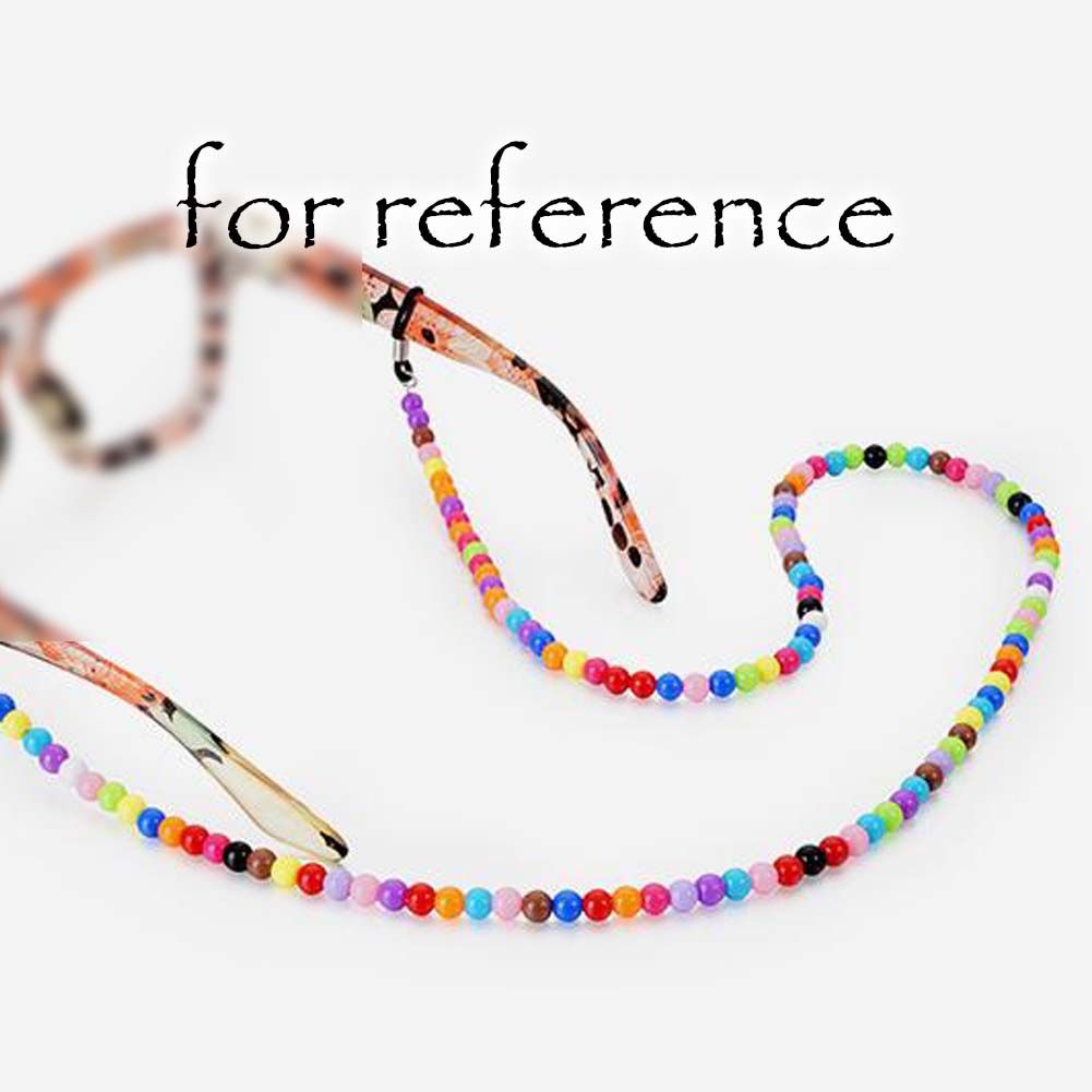 2 Stück bunte runde Perlen-Sonnenbrillenhalter Kette Brillen Lesebrillenkette Brillenband Halskette