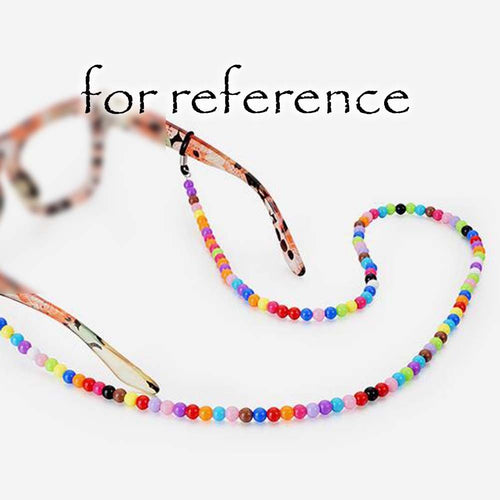 2 Stück bunte runde Perlen-Sonnenbrillenhalter Kette Brillen Lesebrillenkette Brillenband Halskette