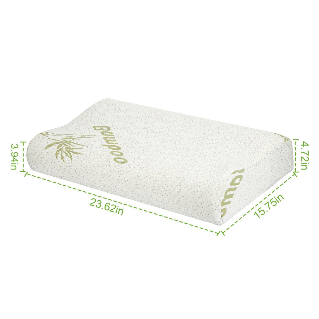 Bambus Memory Foam Schlaf Kissen Konturiertes Nackenstützkissen Orthopädisches Kissen Nackenstütze Atmungsaktives Kissen
