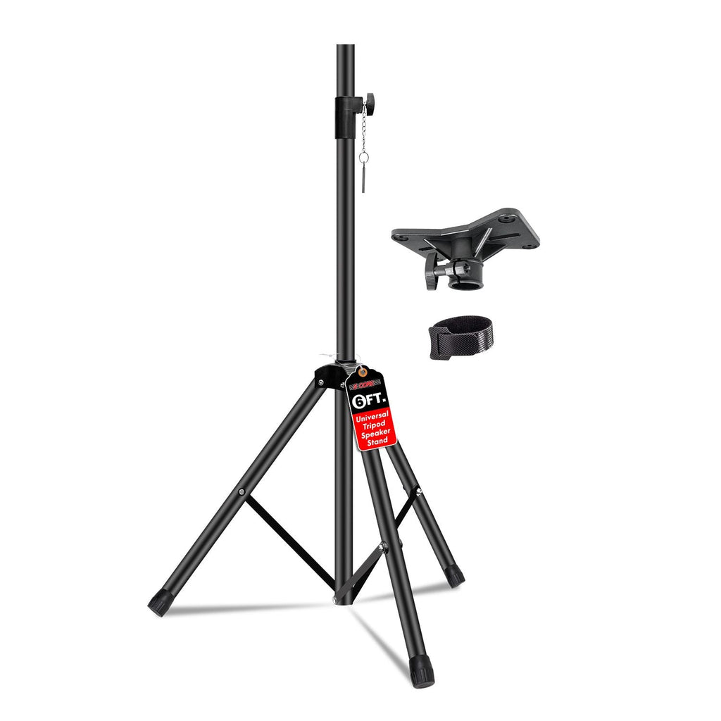 5 Kern-Lautsprecherständer Höhenverstellbare PA DJ Stativ Studio Monitorständer mit 35mm kompatibler Aufnahme - SS ECO 1PK BLK WoB