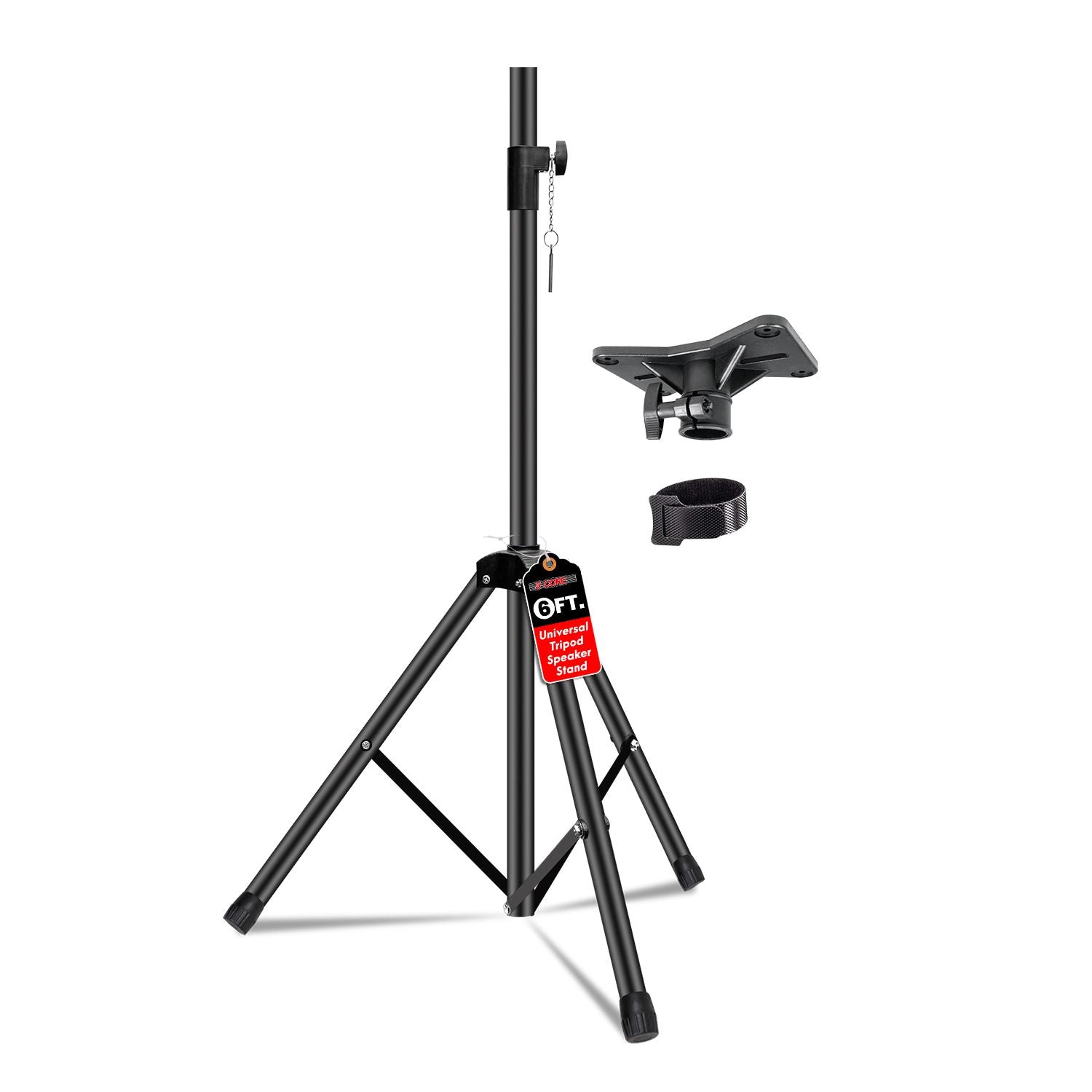 5 Kern-Lautsprecherständer Höhenverstellbare PA DJ Stativ Studio Monitorständer mit 35mm kompatibler Aufnahme - SS ECO 1PK BLK WoB