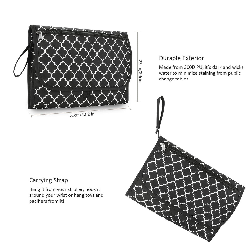 Wickelunterlage für Babys, Mutter-Kind-Reise-Wickelunterlage, tragbar, wasserdicht, multifunktional, Feuchttücher-Tasche, Wickeltaschen-Zubehör