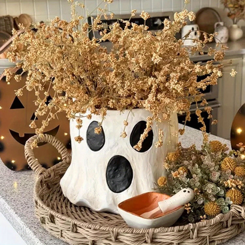 1 Stück Harz Geist Eimer Vase, niedlicher Virus Geist Eimer, Weihnachtsdeko für Haus & Küche
