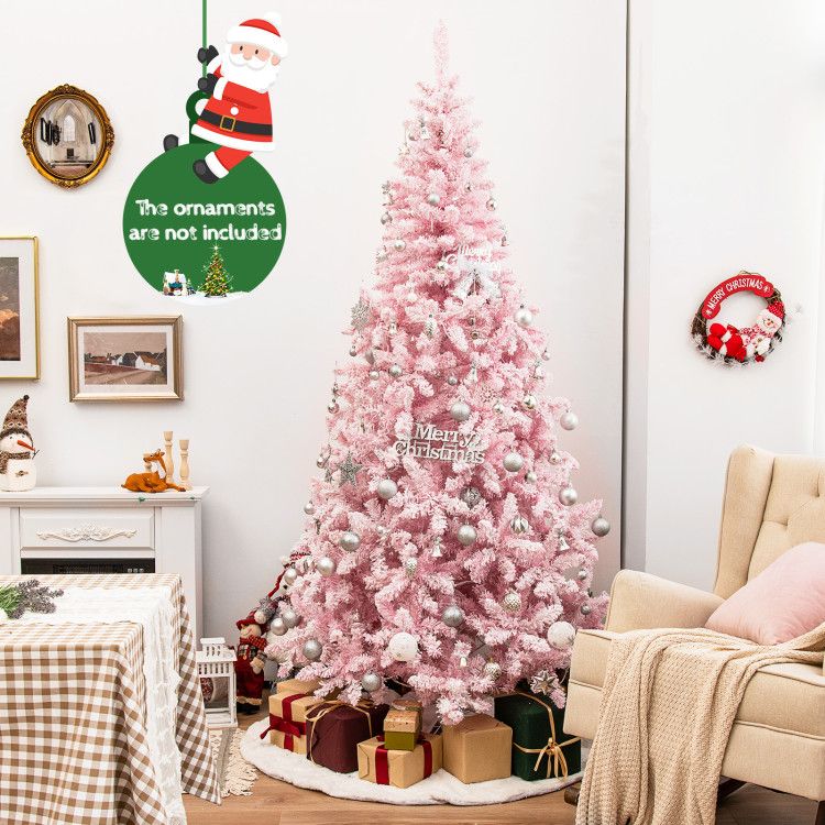 Sapin de Noël Floqué de 7,5 Pieds
