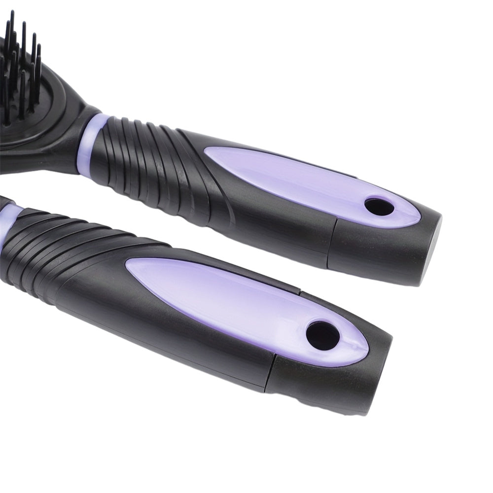 5tlg. Professionelles Friseur-Styling-Set Entwirrungsbürste Airbag-Kamm mit Schminkspiegel
