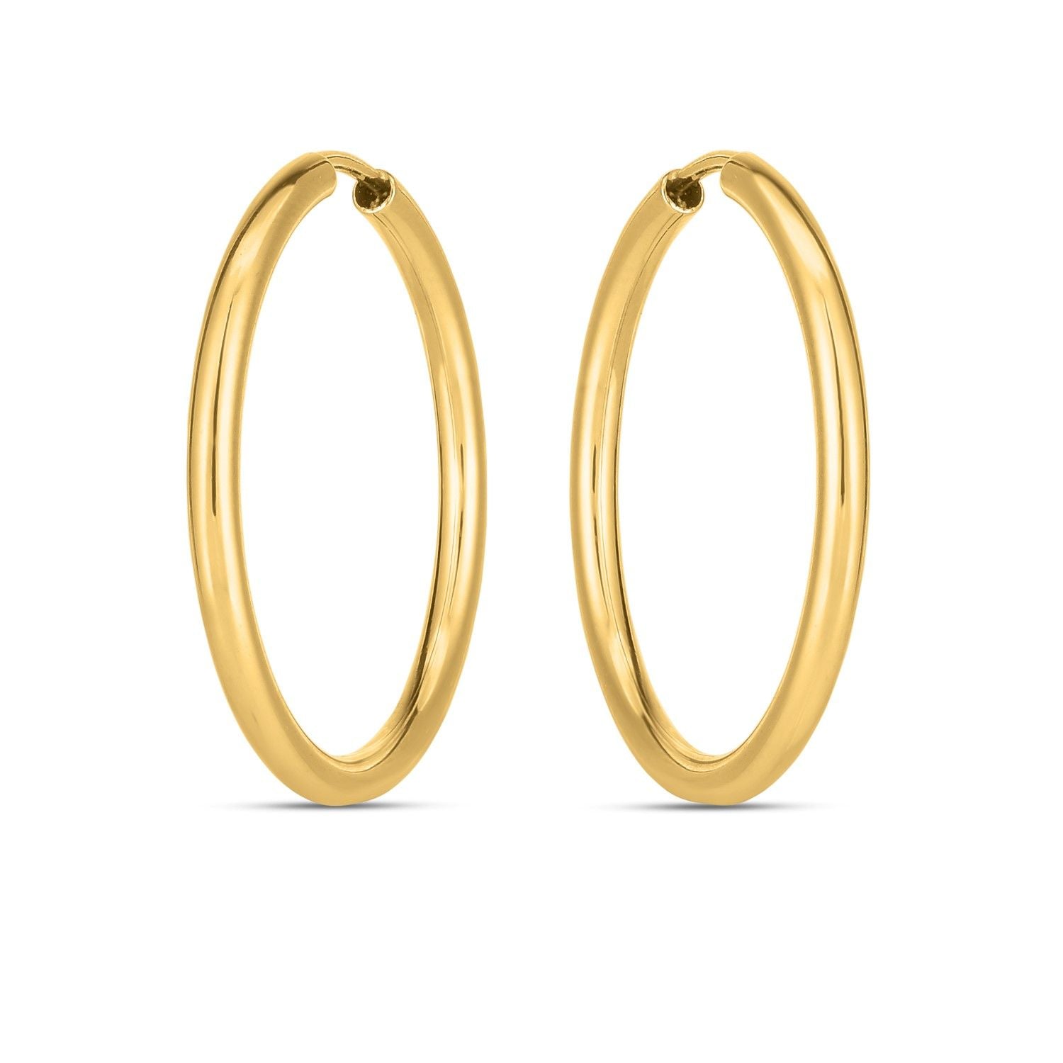 Endlos-Creolen aus 14 Karat Gelbgold (2x21mm)