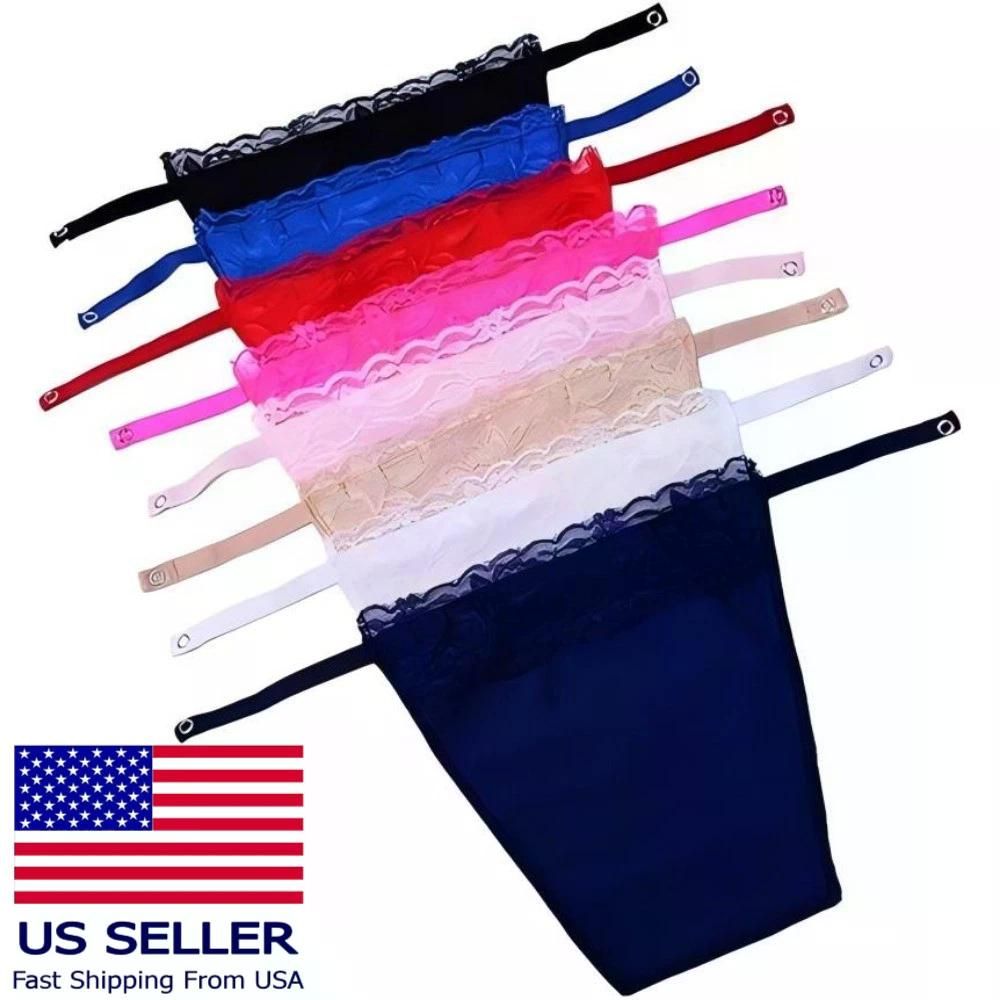 8er-Pack Damen Spitzen-Cami-Clip-on-Schein-Top-Overlay-Bescheidenheitseinsatz für tief ausgeschnittene Hemden