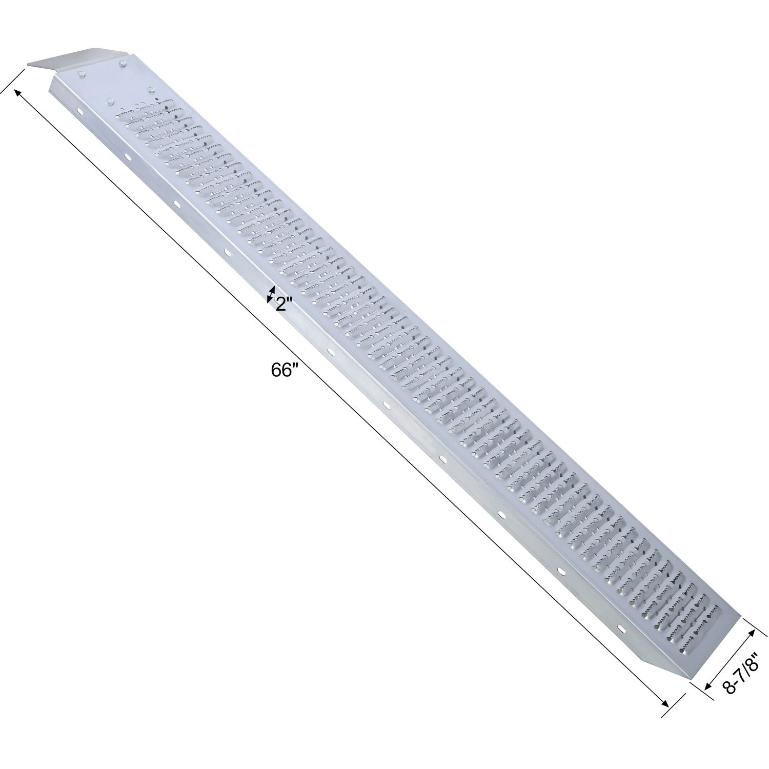 167,6 cm (66 Zoll) lange Laderampen, 435 kg (960 lbs) Tragkraft, Laderampen für Pickup-Trucks, Motorradrampe aus Stahl, Dirtbike-Rampe für LKW, Rasenmäher, Schneefräse, ATV, Quad, 2er-Pack, mit 2 Spanngurten, 1 Paar Handschuhe