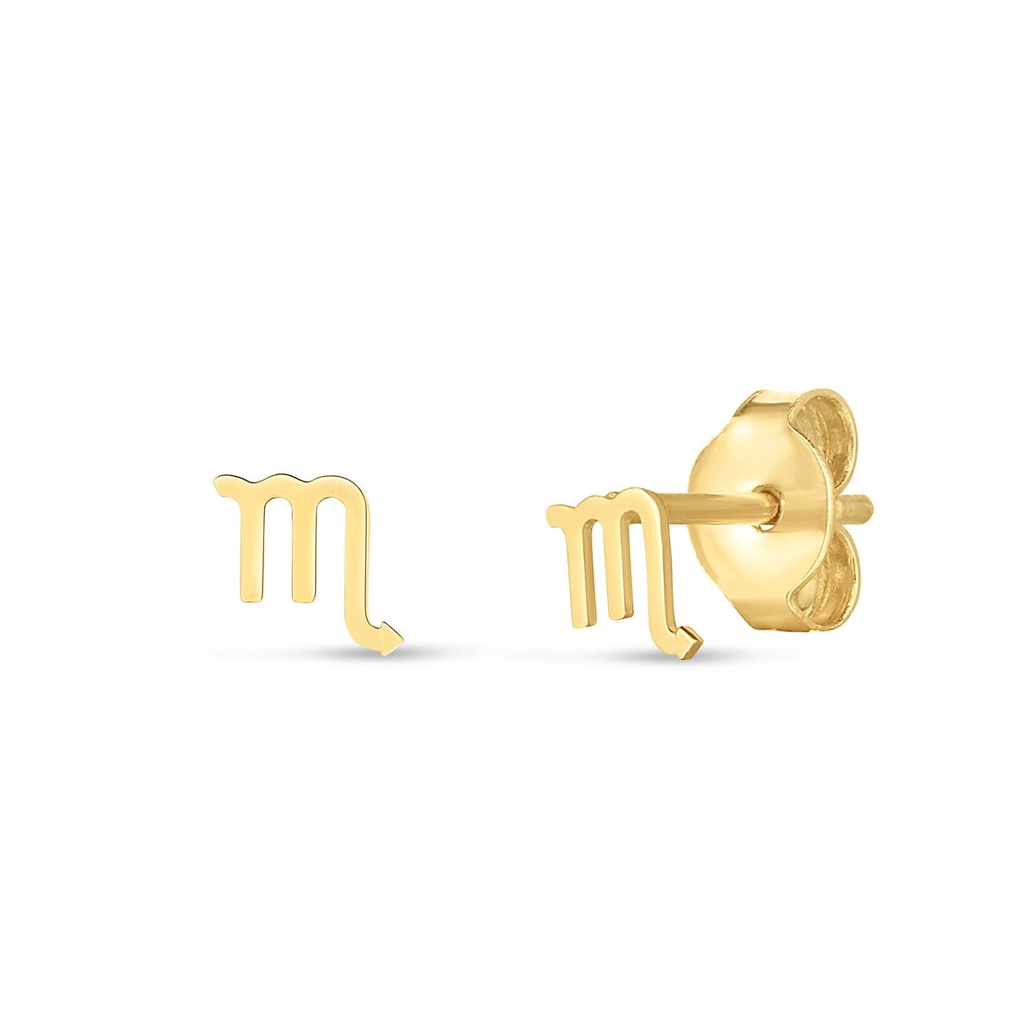 Puces d'oreilles Scorpion en or jaune 14 carats