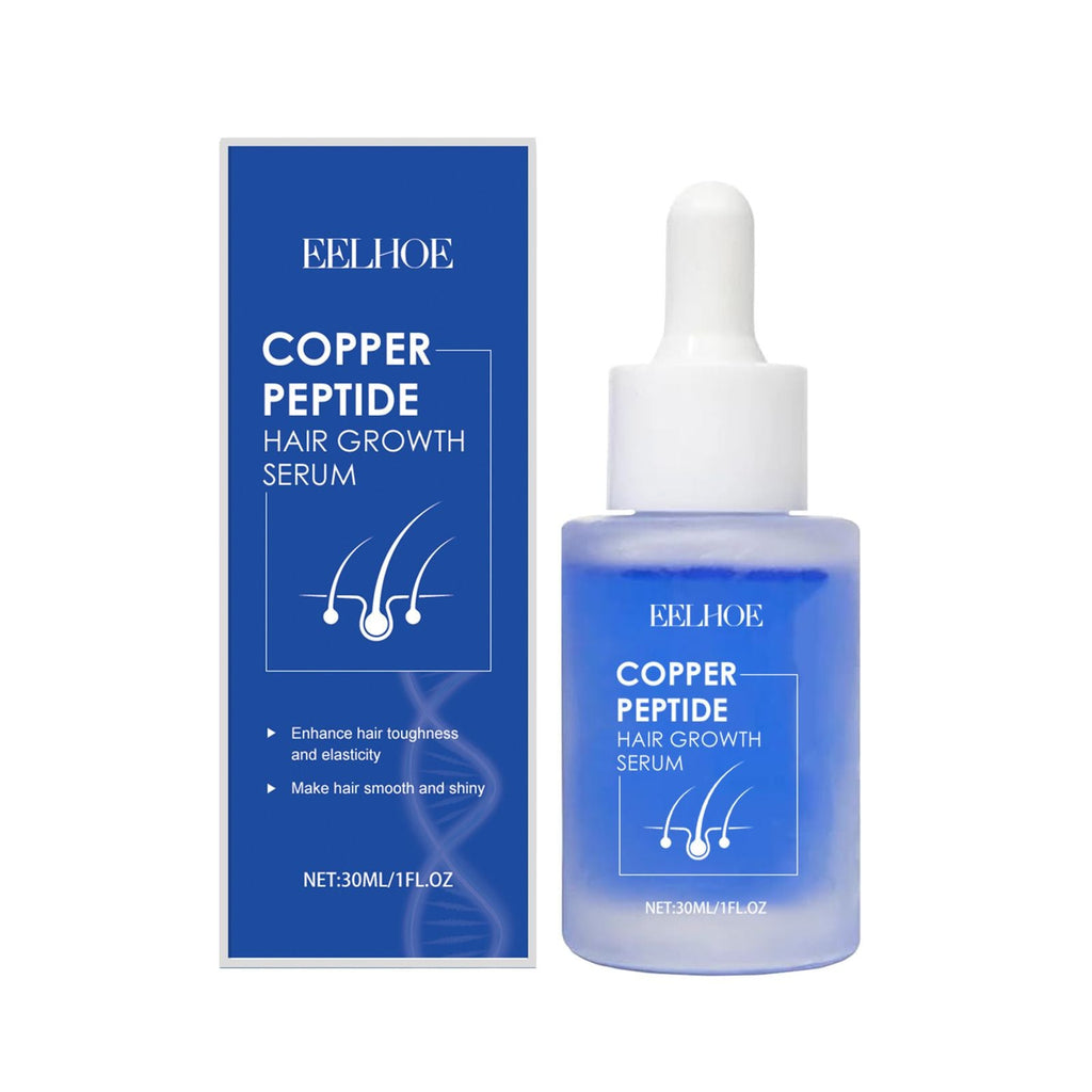 Sérum capillaire liquide au cuivre peptidique - Nourrit les cheveux, les rend lisses et brillants et apporte de l'hydratation Huile essentielle de soin capillaire