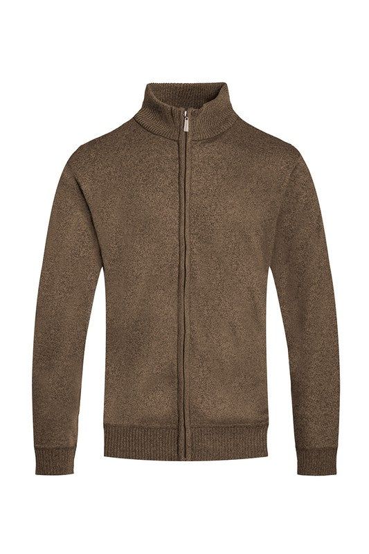 Weiv Pull zippé homme en maille unie