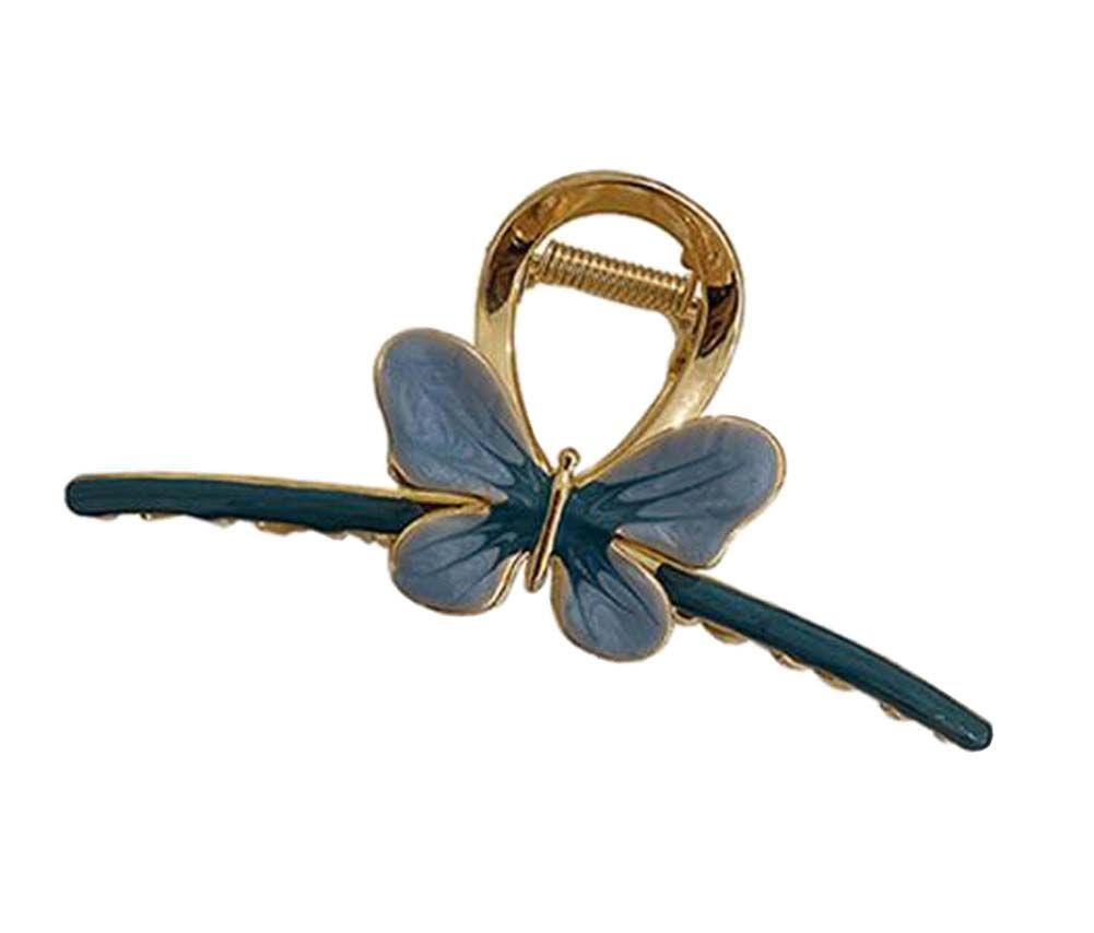 Pince à cheveux griffe, pince à cheveux élégante en métal, grande pince à cheveux, Papillon-1