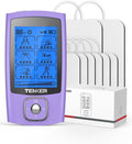 TENS-Gerät Muskelstimulator, TENS-EMS-Gerät mit 24 Modi zur Schmerzlinderung/Schmerzbehandlung, wiederaufladbares elektronisches Puls-Massagegerät mit 2"x2" und 2"x4" TENS-Elektrodenpads