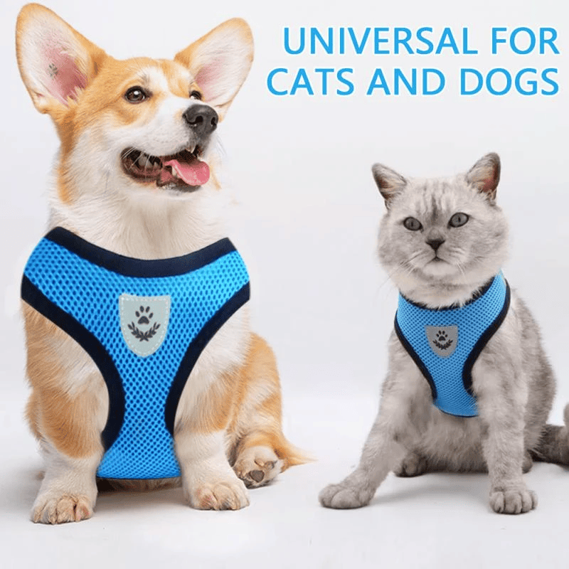 Katze Hund Haustier Geschirr Verstellbare Kontrollweste Hunde Reflektierend S M L XL Leine
