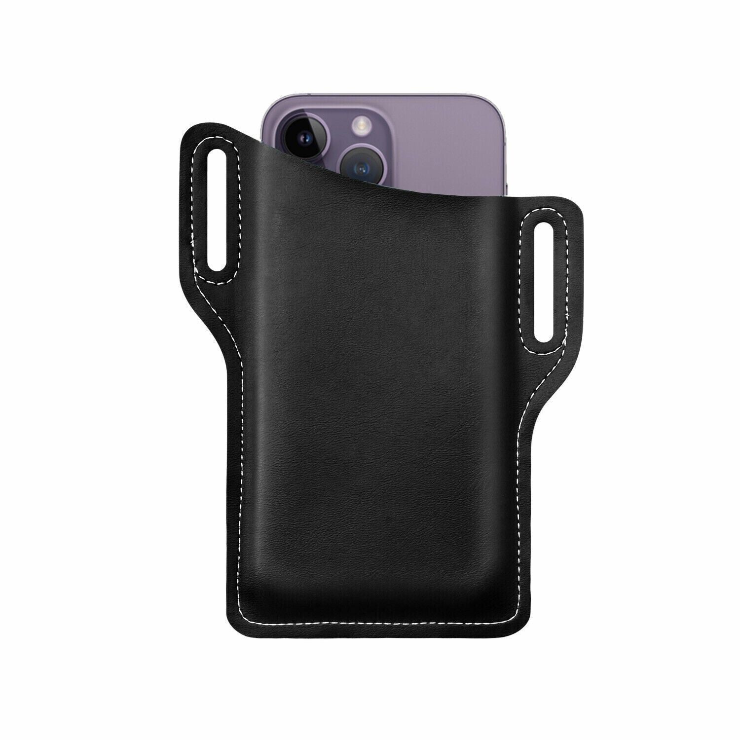 Sac de ceinture pour homme pour téléphone portable, pochette de taille en cuir, étui portefeuille