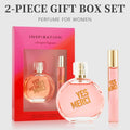 2-teiliges Set, Damen-Eau de Parfum Geschenkbox, langanhaltender Duft, Noten von Wassermelone, Birne, Tee, Acai-Beere, für Weihnachtsgeschenke, Dating, Alltag, 50 ml Parfüm, 10 ml Parfüm