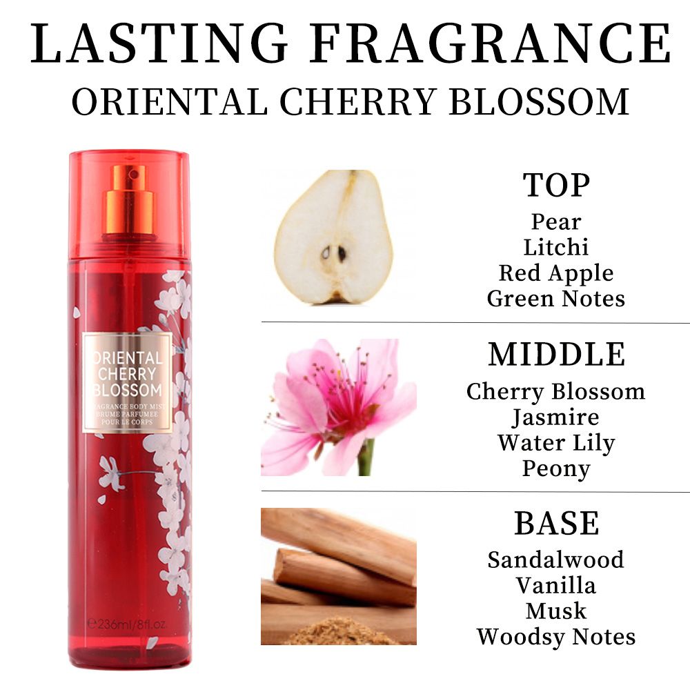 236 ml/ Haar- und Körperspray für Damen, Blumiger Duftspray, Erfrischendes Körperspray, Langanhaltender Duft, Ideal für den Alltag, Verabredungen, Feiern und als Geschenk