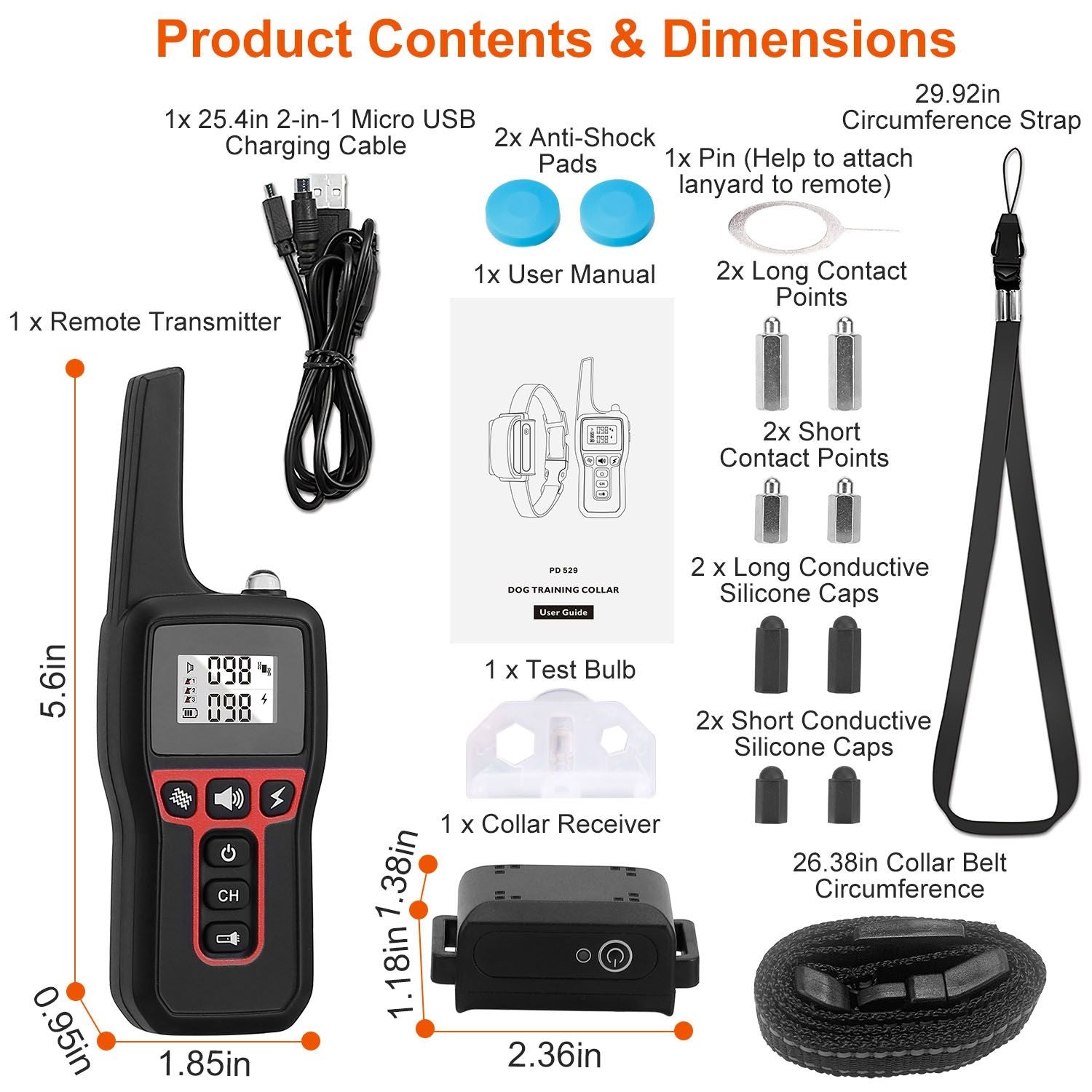 Ferntrainer für Hunde – 3280FT wasserdicht mit Vibrations-, Piepton- und Schockfunktionen