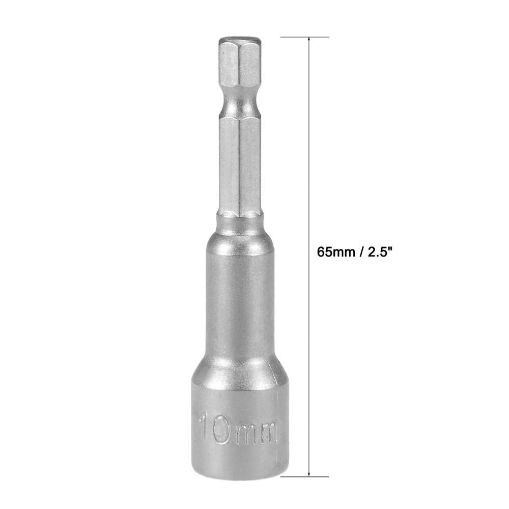 6mm-19mm Schlagschrauber-Stecknuss Magnetischer Nuss-Schraubendreher 1/4 Sechskantsatz Bohreradapter für Bohrmaschinen Schlagschrauber Steckschlüssel-Set