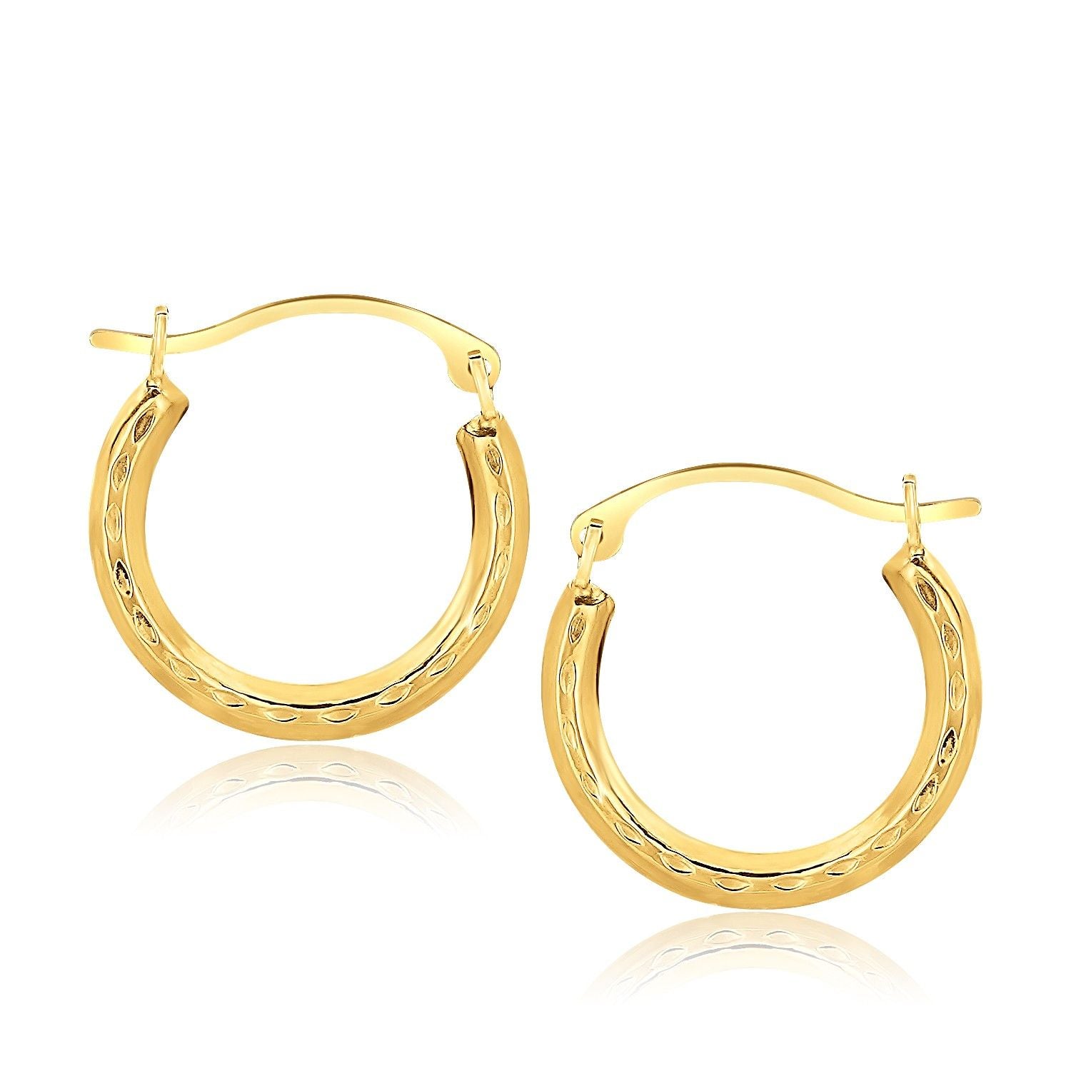 10 Karat Gelbgold Fancy Creolen