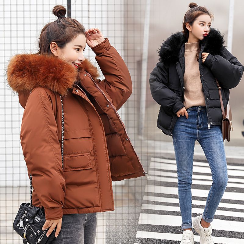 Neu eingetroffene Daunenjacke Winterjacke Damen Einzel Full Slim Haar Wattierte Kleidung Große Jacke Mantel