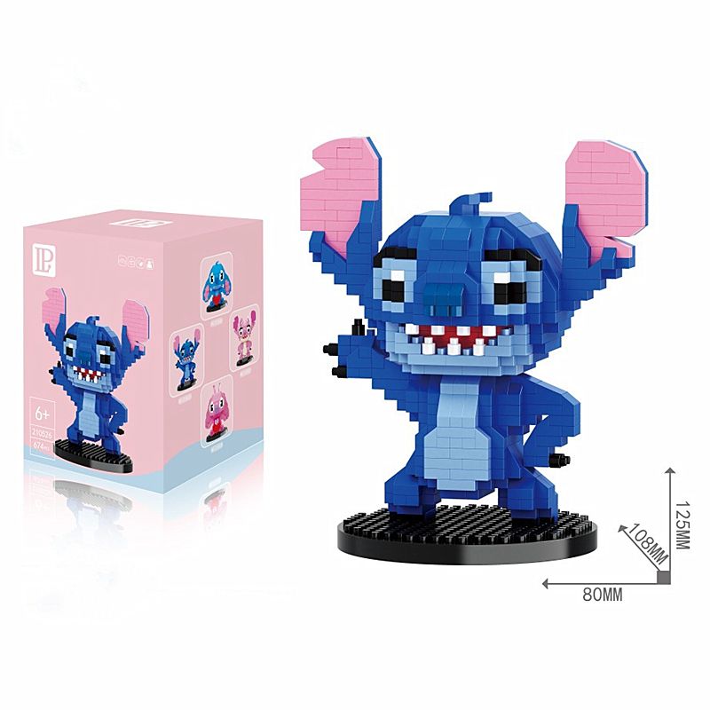 Lustige Disney Lilo und Stitch Mini-Bausteine Bestseller Stitch Mini-Bausteine DIY Gitarre Buchspielzeug Geschenke für Kinder