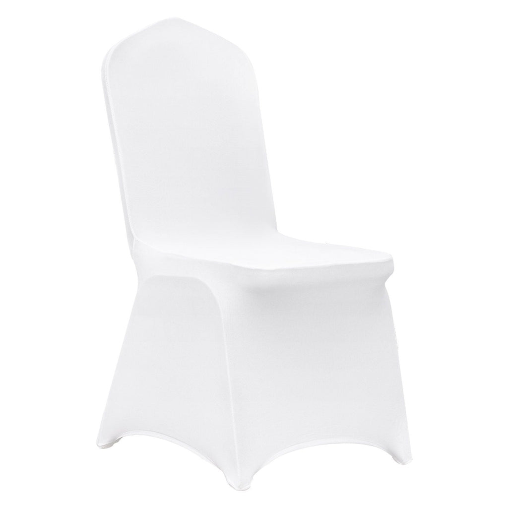 Housses de chaise pliante extensibles en Spandex, universelles et ajustées, amovibles et lavables, pour mariage, vacances, banquet, fête, célébration, salle à manger (50 pièces blanches)