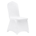Housses de chaise pliante extensibles en Spandex, universelles et ajustées, amovibles et lavables, pour mariage, vacances, banquet, fête, célébration, salle à manger (50 pièces blanches)