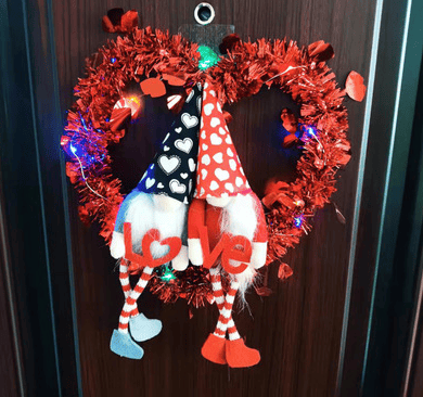 Valentinstag-Ornament-Geschenk, gesichtslose Puppe, Girlande, Valentinstags-Atmosphäre-Girlande